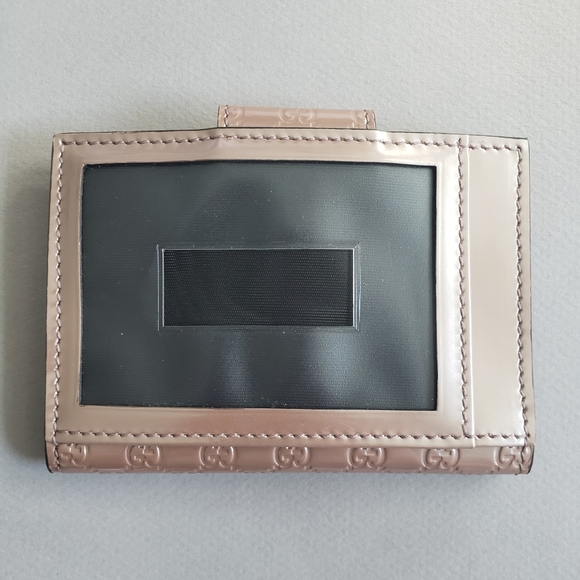 Gucci Heart MicroGuccissima Patent Leather Card Holder | Pink | Rose - Picture 6 of 12